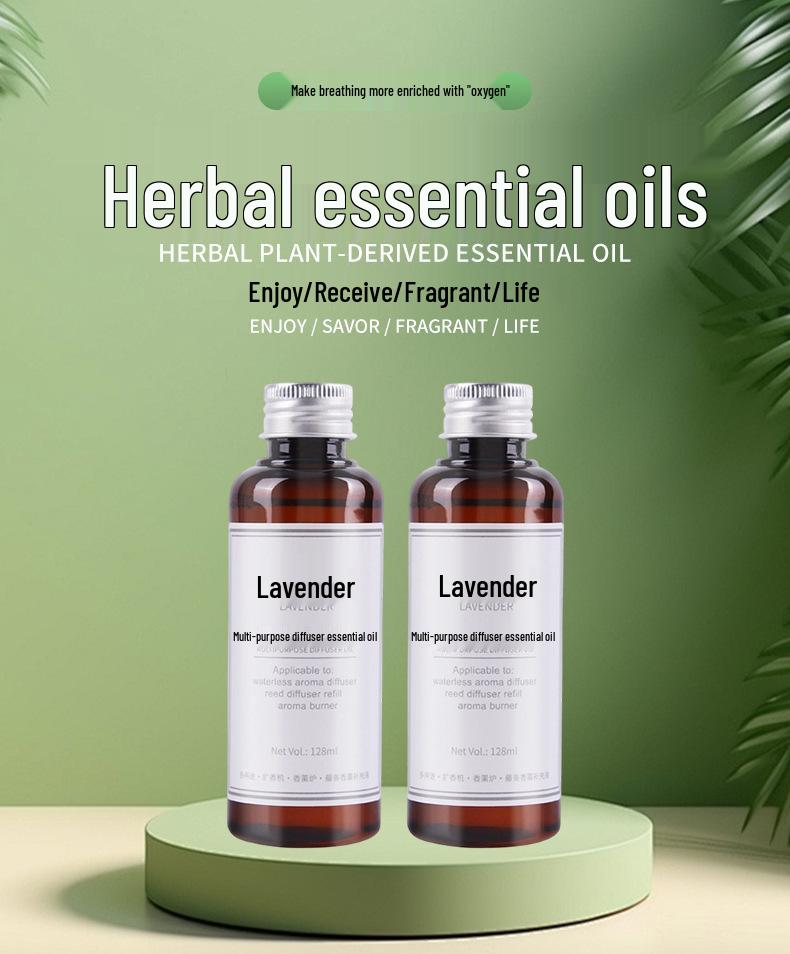 Hotel Aroma High-Concentration Lavender Diffuser Oil - Alcohol-Free, 128ml Indoor Fragrance Refill