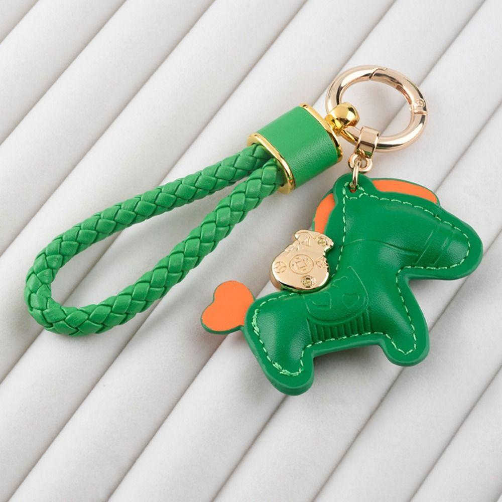 Cartoon Style Pony PU Keychain Cute Design Horse PU Pendants Year Horse Mascot  Year Of The Horse