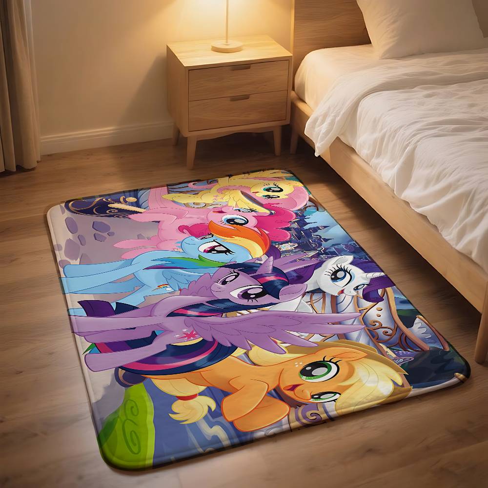 Cute M-My Little Pony-S Carpet Bathroom Anti-slip Mat Door Mat Home Decoration Mat Entrance Door Mat Scratch-resistant Door Mat