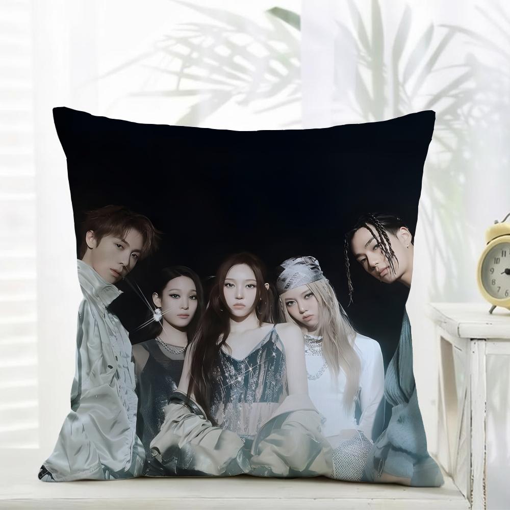 Project Idol Group Energetic A-Allday P-Project Cushion Cover Daily Washable Linen Pillowcase Soft For Sofa Bed Home Room Decor