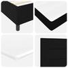 Box Spring Bed with Mattress Black 200 x 200 cm Fabric