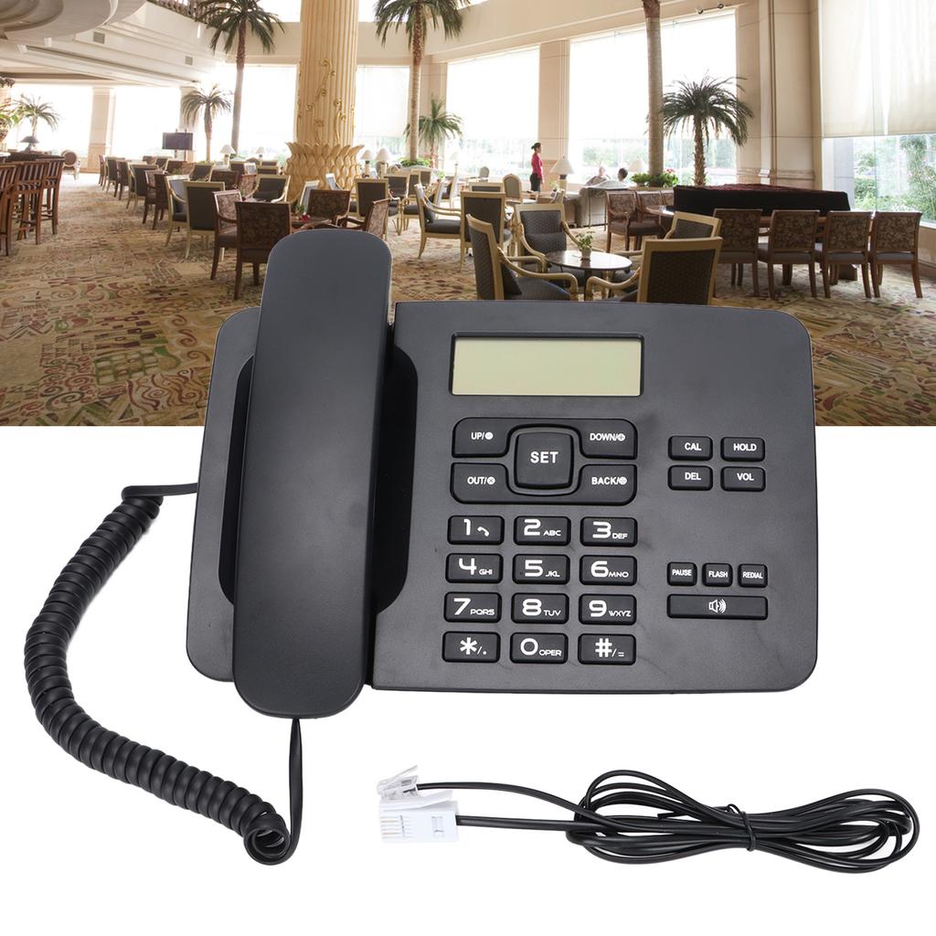 Corded Telephone Caller ID Semi Hands Volume Wired Landline with LCD Display for Home Hotel
