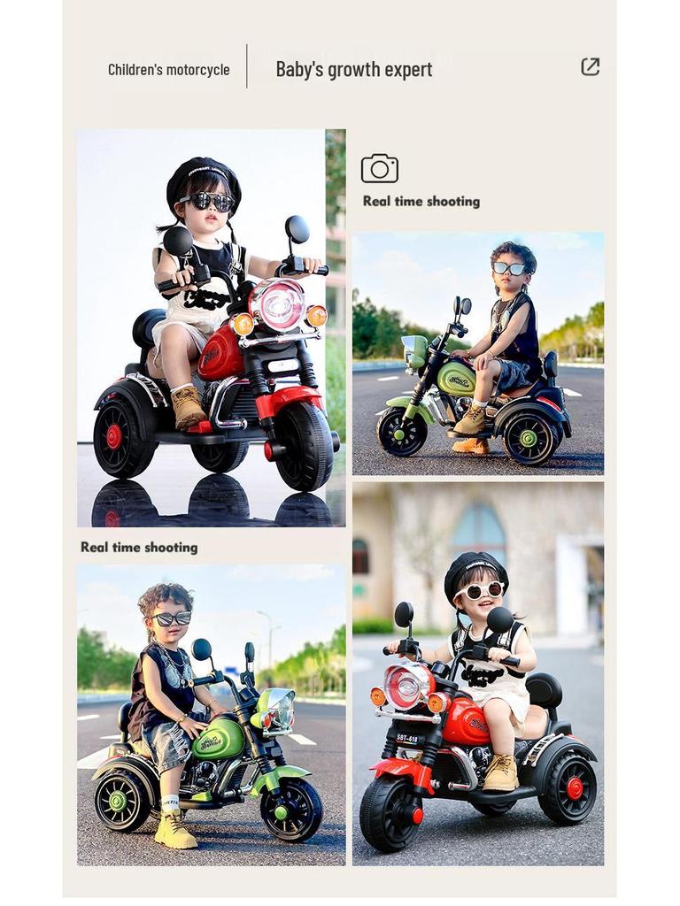 Kids' Electric Tricycle: Rechargeable Remote-Controlled Ride-On for Boys & Girls