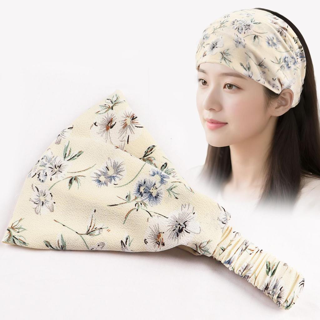 Summer Cooling Headband with Wide Brim for Sleep and Wind Protection