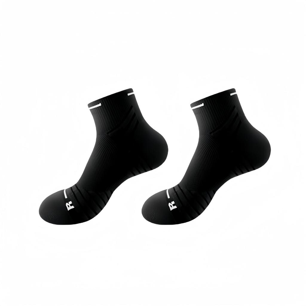 Men's Anti-Odor Marathon Running Socks - Spring/Summer Mid-Calf, Thickened Towel Bottom, Sports/Hiking, Long Distance/Basketball