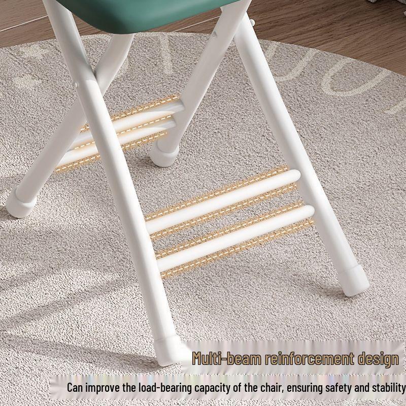 Folding Office & Leisure Chair with Backrest - Computer, Home, Training & Portable Stool
