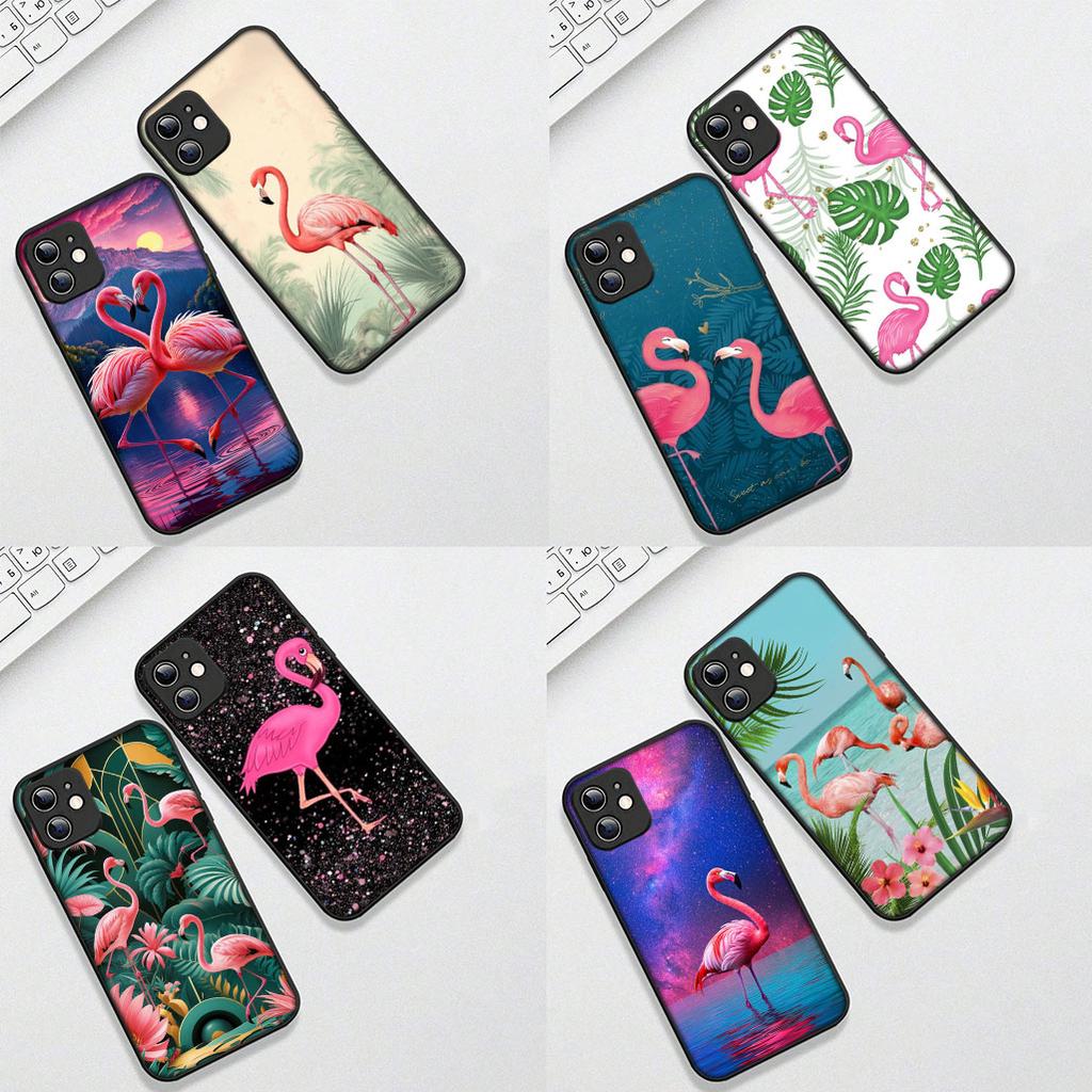 Casing for Apple iPhone 16 14 15 Plus 11 Pro Max 16E ProMax + 16Plus 15+ 14+ Phone Cover Protective Case Flamingo