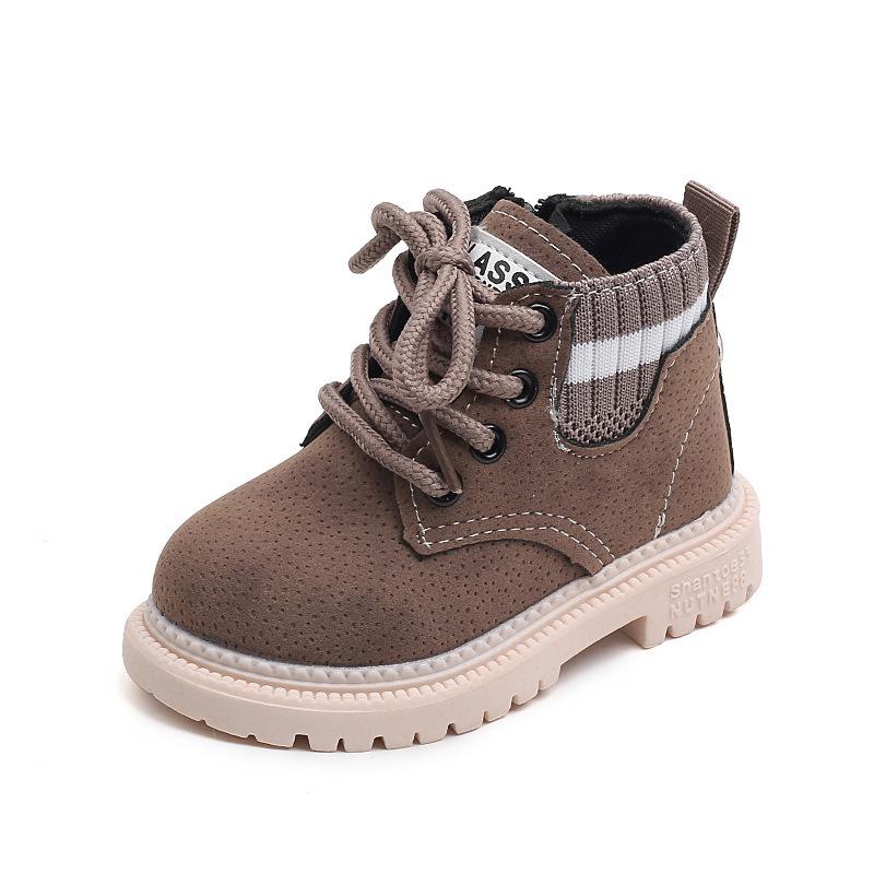 Children's Martin Boots - Autumn/Winter British Style Leather Ankle Boots for Boys and Girls (Sizes 3-6)