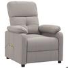 Fauteuil de massage - MAISON EXCLUSIVE - Taupe Tissu - 6 points vibration - 3 positions inclinable - Alim USB 5V