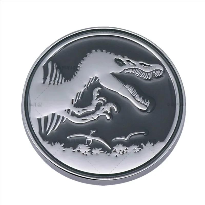 3D Metal Car Tyrannosaurus Rex Velociraptor Raptor Dinosaur Jurassic Park Logo Trunk Body Badge Emblem Sticker Auto Accessories A