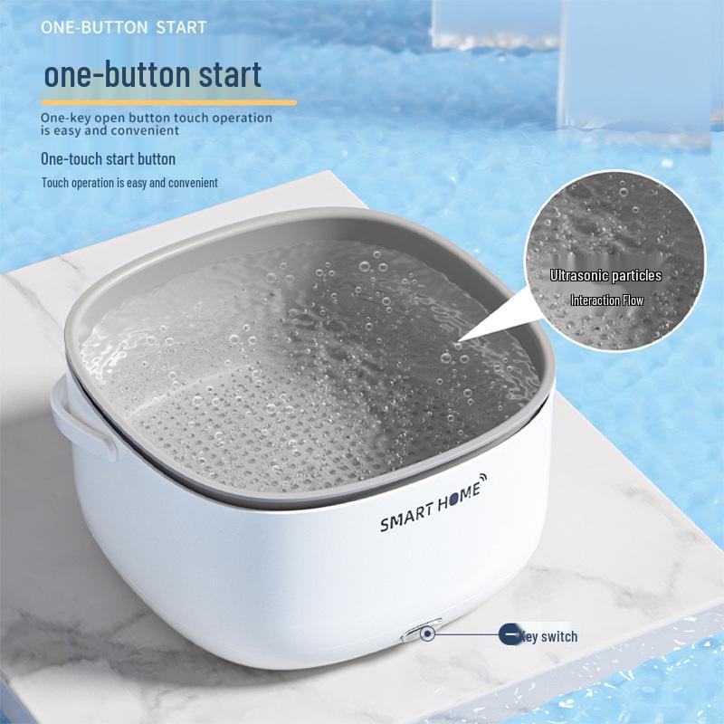 Multifunctional Ultrasonic Vegetable & Fruit Washer with Large Capacity Basin and Drain Basket