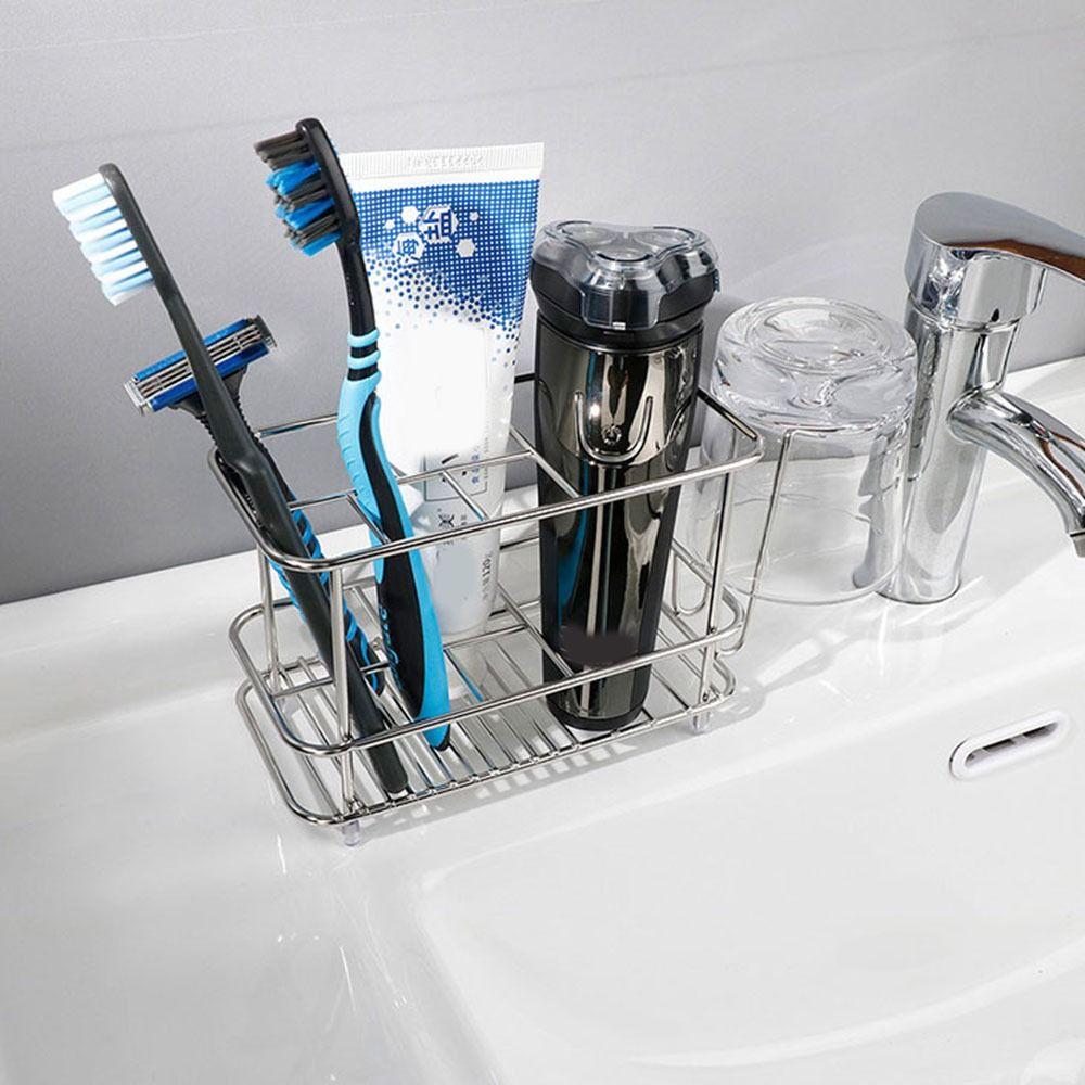 Stainless Steel Toothbrush Holder Easy To Clean Shower Table Bracket  Bathroom