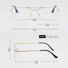[Vintage Flat Lens Glasses] Unisex Full-Frame Metal Vintage Flat Lens Glasses - 1 Pair - New Summer Fashion Trend for Business Casual Daily Wear