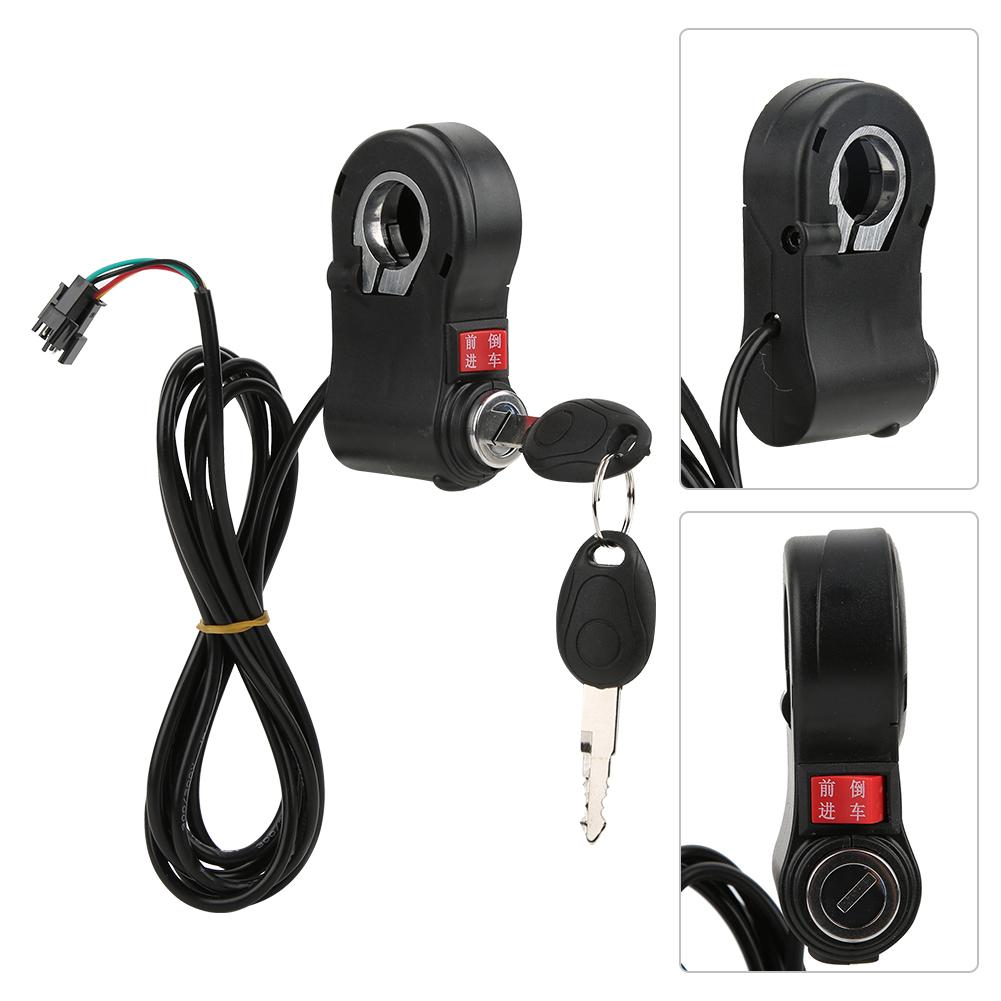 3pcs Handlebar Switch ForwardReverse Button with Lock Accessory for Electric Bike