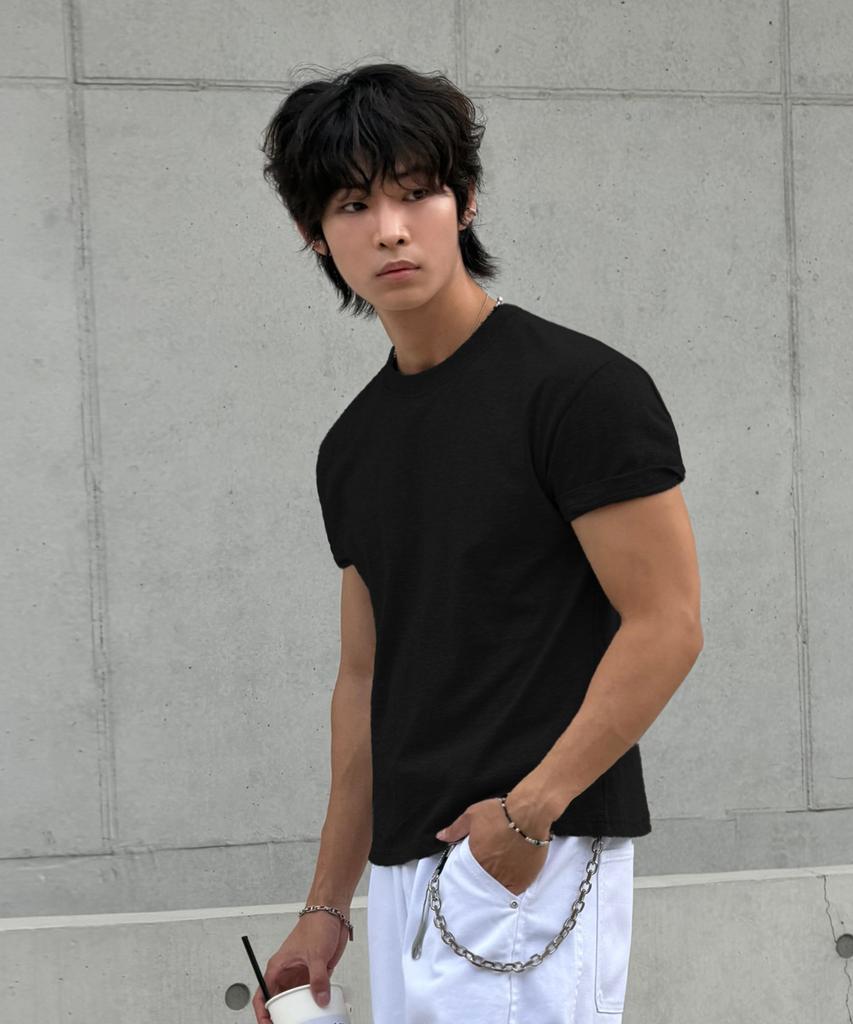 SIGNATURE Summer Muscle Fit Crop Short Sleeve T-Shirt [3 Colors]