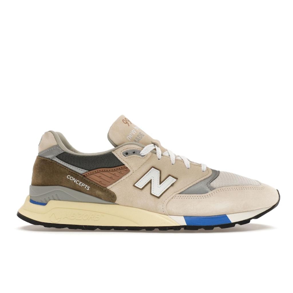 Concepts x New Balance 998 Made in USA C-Note - 10th Anniversary 2023 Men Sneakers Cream Sea-Salt Covert-Green U998CN