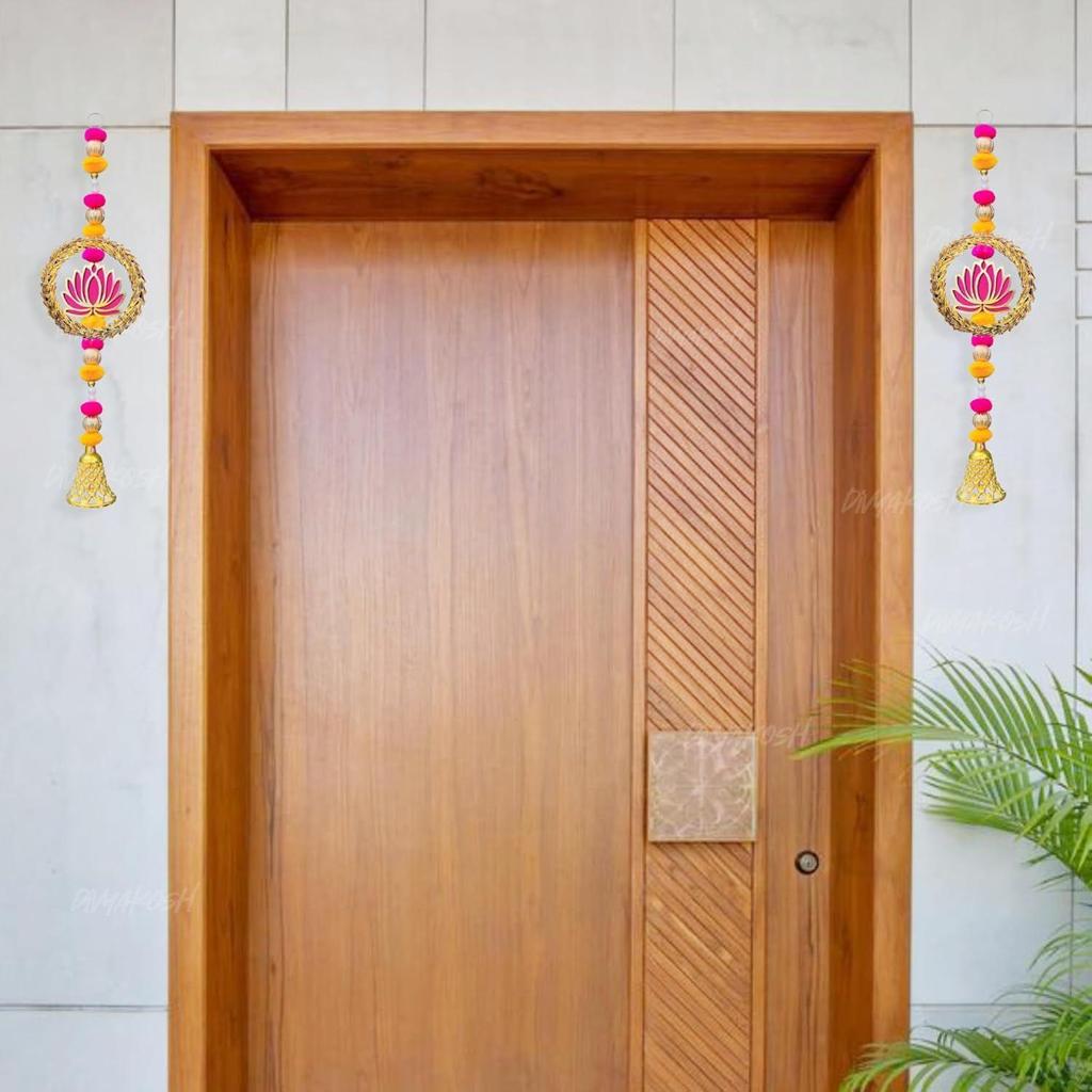 Divyakosh Lotus Hanging 6 Pcs 16 INCH| Floral Wall Hangings, Temple Decoration Items|