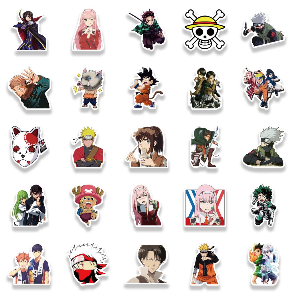 50 Classic Anime Collection Stickers Decorative Suitcase Motorcycle Trolley Case Notebook Waterproof Stickers