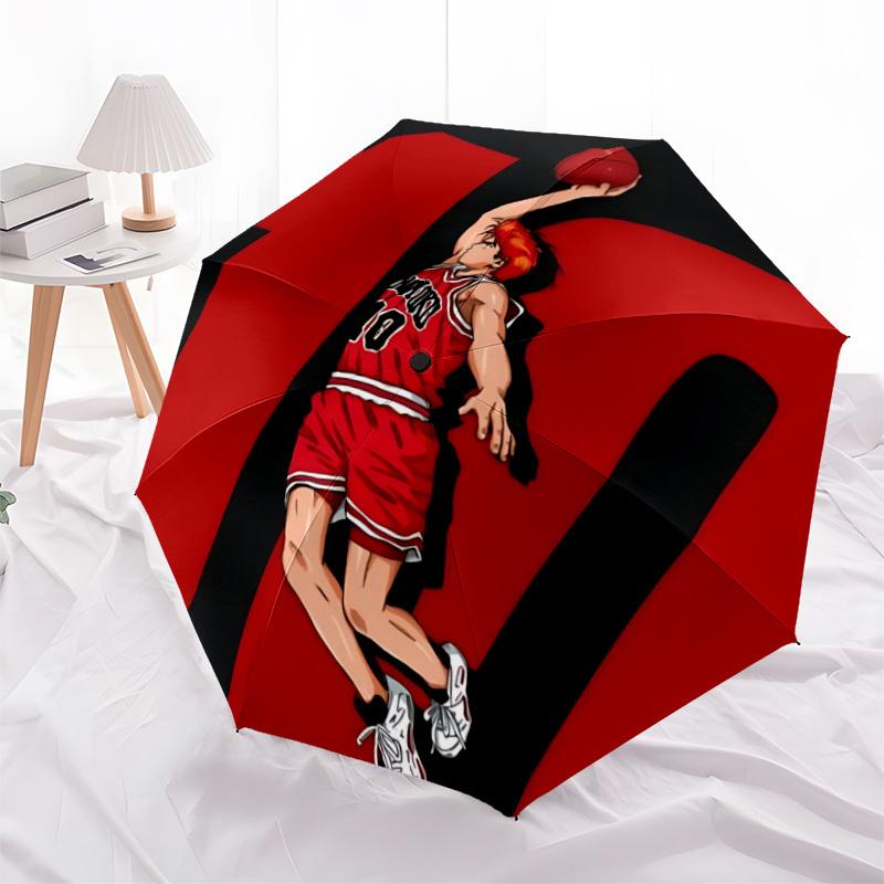 1 Stück SLAM DUNK Basketballspieler Automatischer Öffnungs-/Schließschirm Kompakter Reiseschirm, 8 Rippen Robust, Perfekt für Damen & Herren a0923159