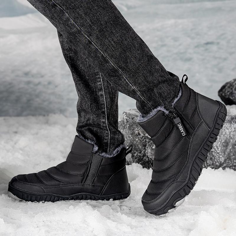 Winter Men's Waterproof Snow Boots High-top  Warm Plush Shoes Outdoor Cotton Shoes