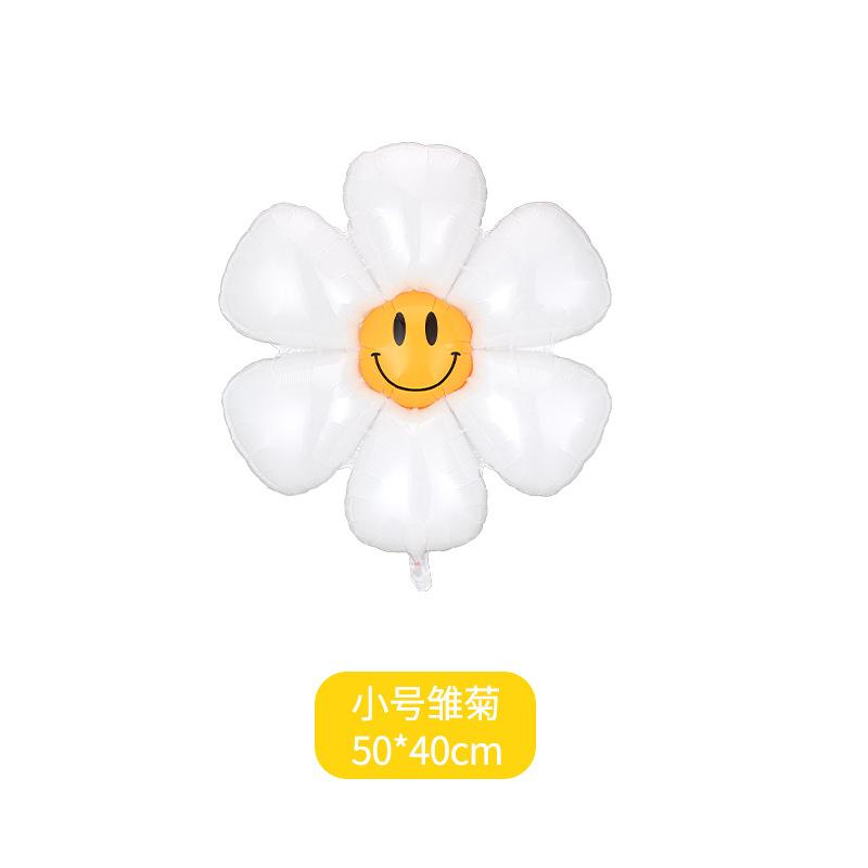 

Маленький белый ромашковый воздушный шар фотореквизит ветер день рождения композиция 61 киоск смайлик подсолнух воздушный шар Small Smiley Daisy