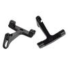 Black Passenger Floorboard Mount Bracket For  Street Glide Road King FLHR