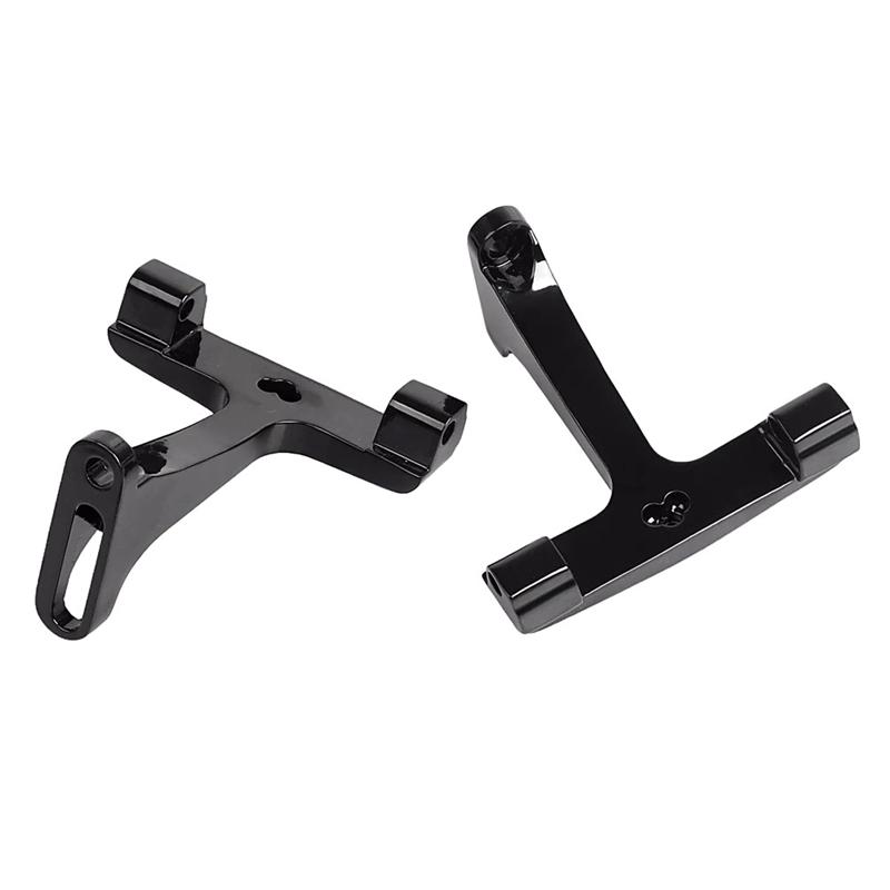 Black Passenger Floorboard Mount Bracket For  Street Glide Road King FLHR