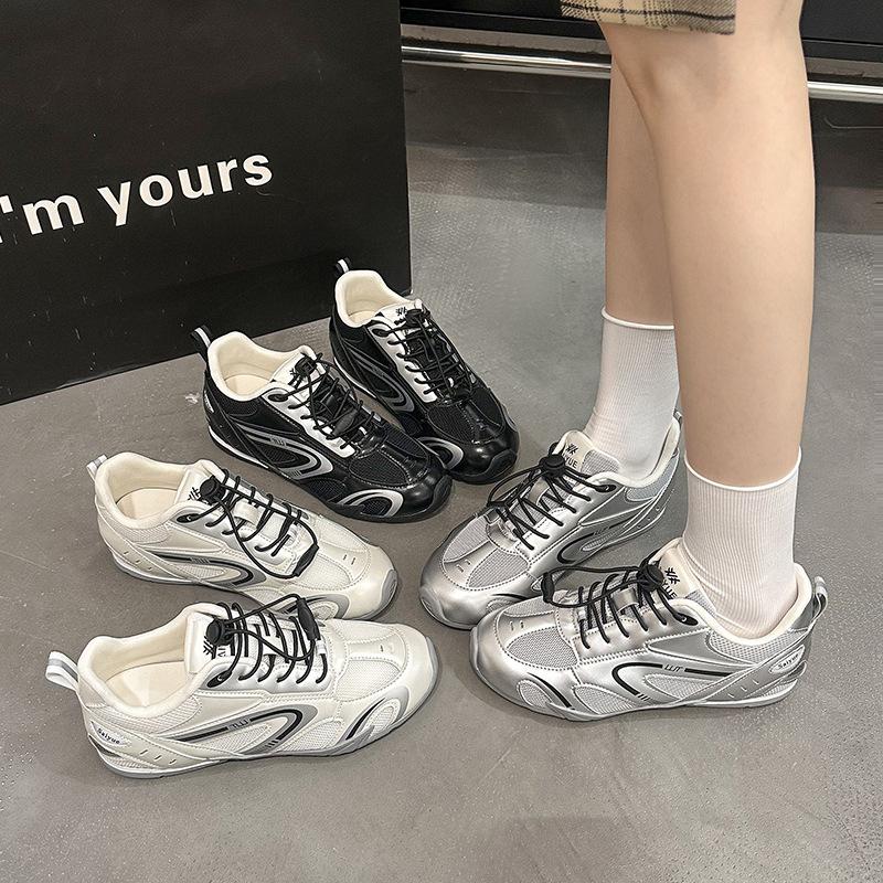 Racing German Training Shoes Women's 2025 Summer New Fashion Versatile Mesh Thick-soled Breathable Runaway Sports Forrest Gump Shoes