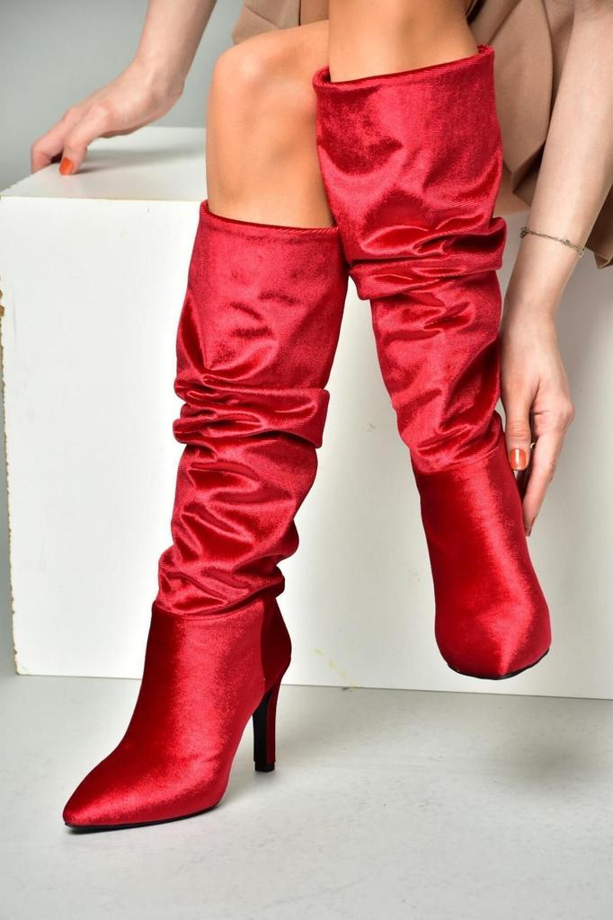 Women Modern Stylish Fashion Boots Boots Faux Leather Suede Skin Suede Thin Heel Boots