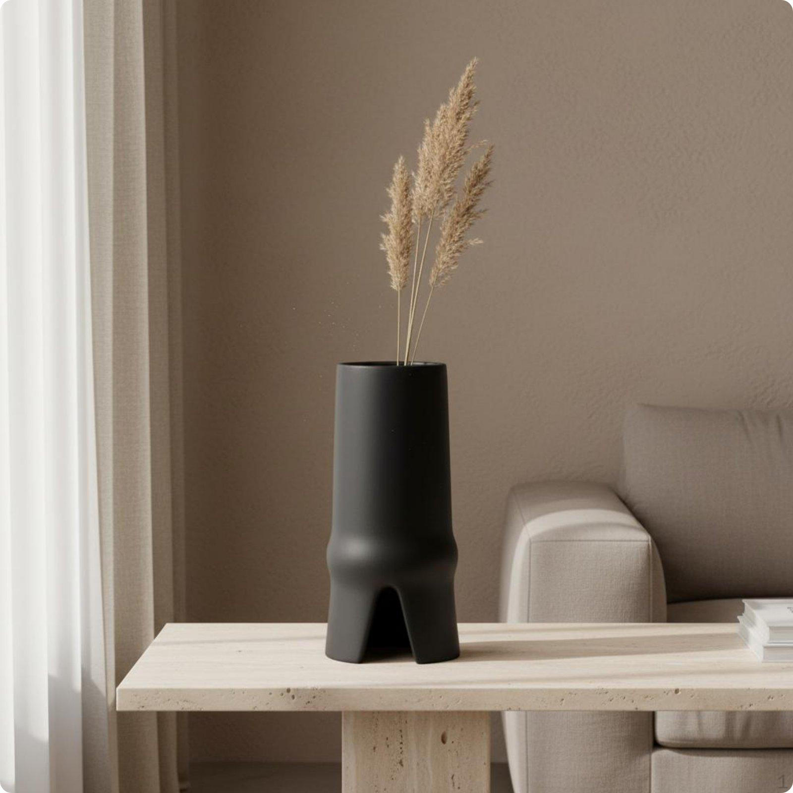 Geometric Ceramic Vase Minimalist Flower Artistic Modern Planter for Model