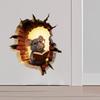 3D Mouse Hole Wall Decals Peel And Stick Decorative Wall Stickers Mouse Hole In The Wall Sticker with 3D Effect for Living Room Bedroom Wall Decor