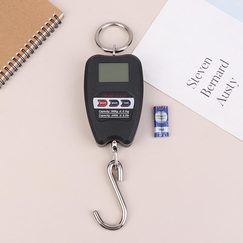 200Kg Electronic Luggage Scale Portable Digital Hanging Scales Lcd Display Travel High Accurate Handheld Weighing Tool