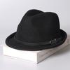 Elegant top hat Merino wool crimped warm winter hat fashionable versatile retro woolen basin hat British