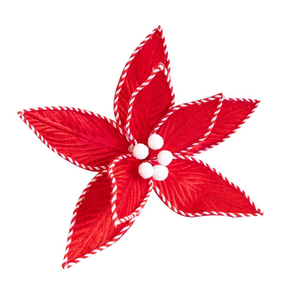 Sequins Flocking Christmas Glitter Flower Christmas Tree Ornaments  Merry Christmas Decorations