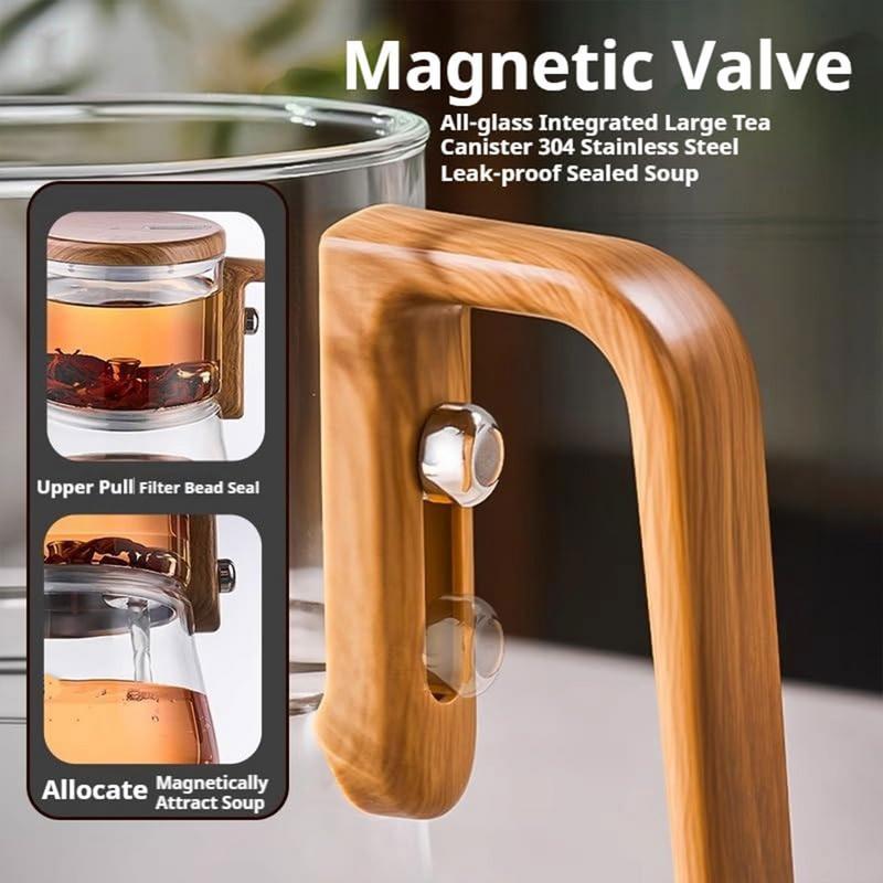 Home Magnetic Float Cup Teapot New heat-resistant Glass Magnetic Bombs Tea Water Separation Cup Tea Set