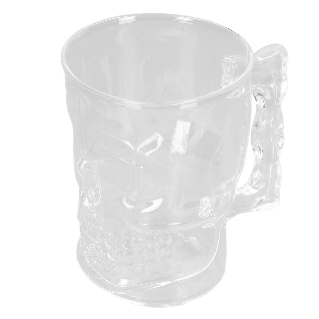 Boccale da Birra 500ml Vetro Borosilicato Alto Tazza da Birra Teschio KTV Bar Tazza da Whisky per Feste Domestiche