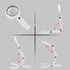 5x 11x with 8 LED Light Stand Desk Magnifying Glass Hand Tool Set Portable Hand-held Foldable for Jewelry Appraisal Reading Repair