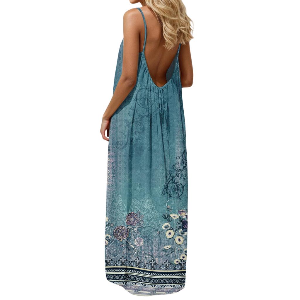 Women's Casual, Fashionable And Retro Printed Dress
