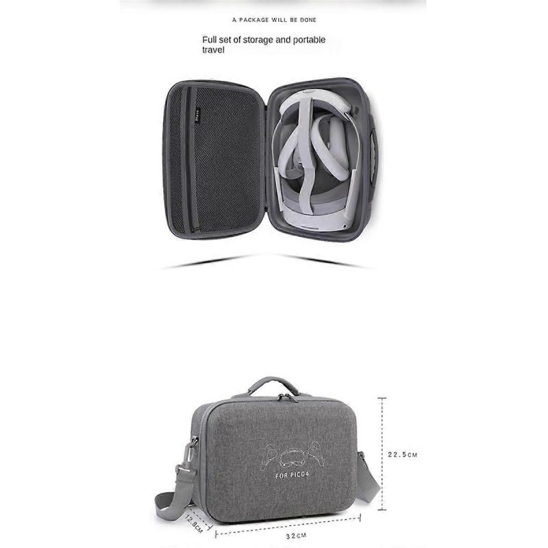 Handbag for PICO 4 VR Headset EVA Hard Storage Bag Box Crossbody Bag Travel Carrying Case