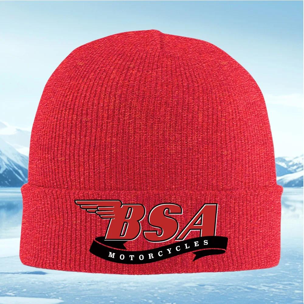 Red Logo Wing Motorcycle Text Unisex Women Unisex Knitted Hat Beanie Pullover Cap Winter Thermal Warm Christmas Outdoor Cyclin