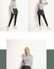 Breathable Sweat-Absorbent Faux Two-Piece Fitness Leggings for Yoga and Running