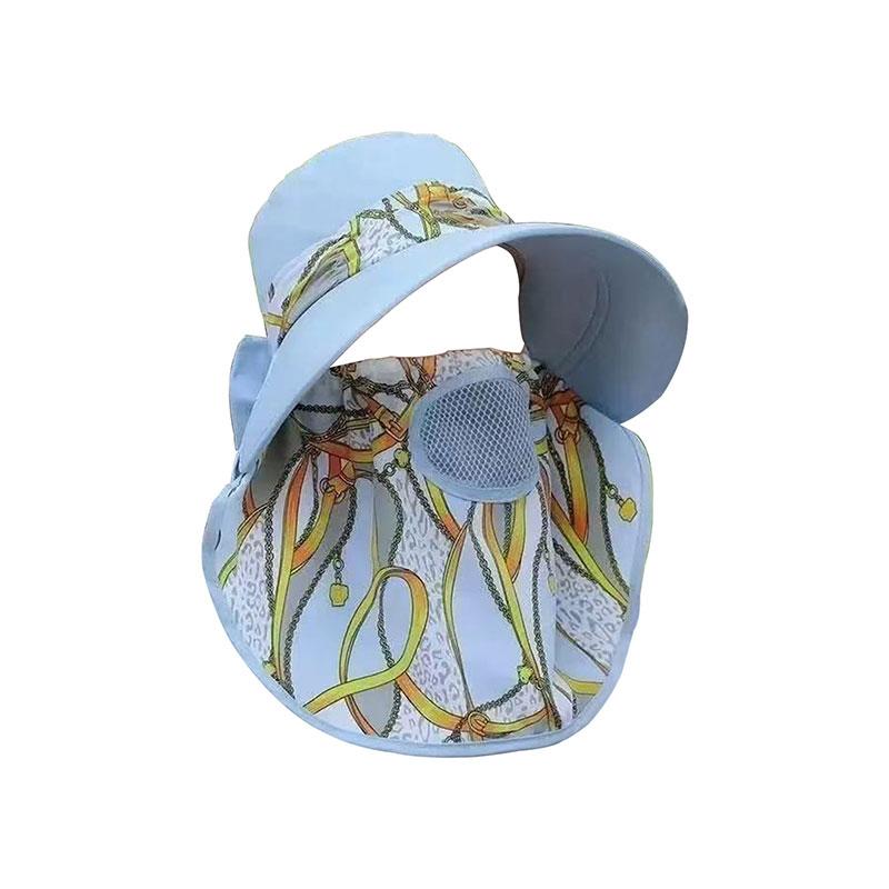 

Fashionable and stylish sun hat, UV protection, tea-picking hat 56 58 светло-синий
