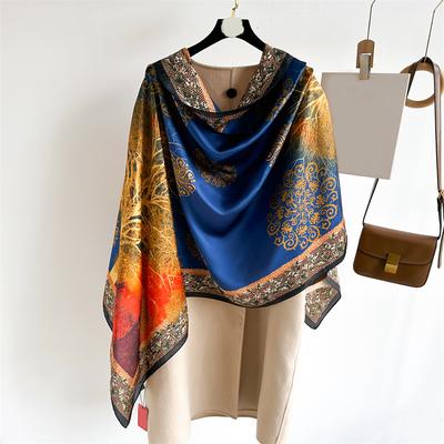 Luxury High Quality Designer Shawl Bandanna Women Silk Scarf Scarves Muslim Hijab Bag Apparel Accessories Wrap Foulard Muffler