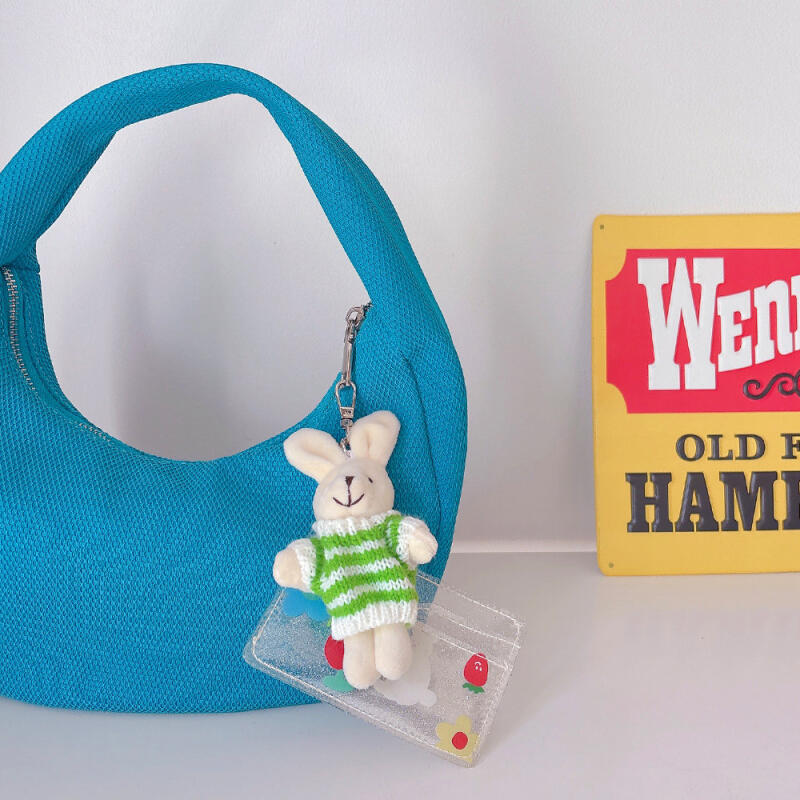 Rabbit Bear Glitter Card Wallet Keychain (4 Types)