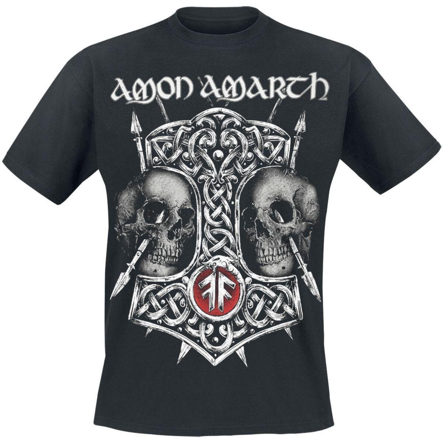 

Футболка Amon Amarth Rock Art Идеально подходит для поклонников, ценящих викингское наследие металла и дерзкий стиль В повседневных футболках S чёрный