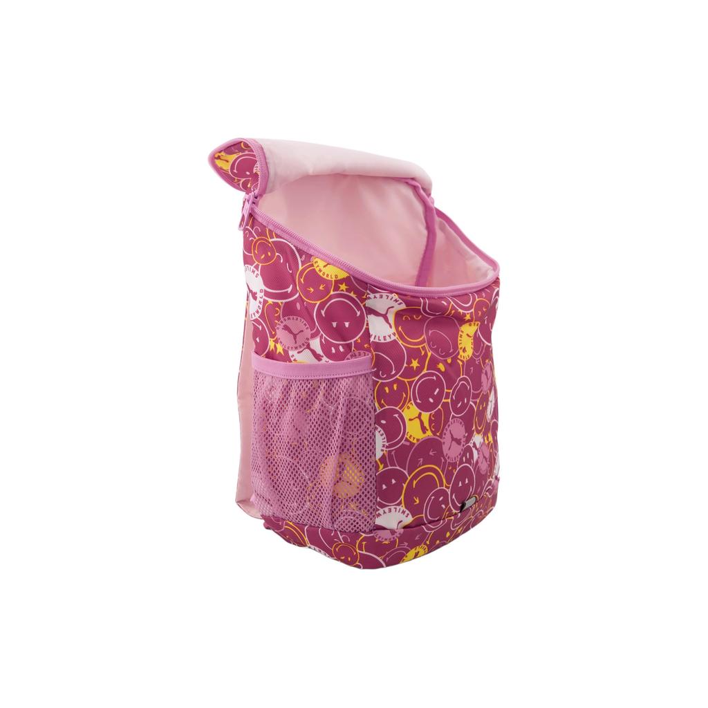 New PUMA SMILEYWORLD Collaboration Fabric Backpack Women's Burgundy 078767-02