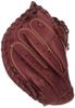ZETT Soft Steer Baseball Bordeaux Brown BRCB35512 Catcher's Mitt, (4000), Right-Handed Throw,