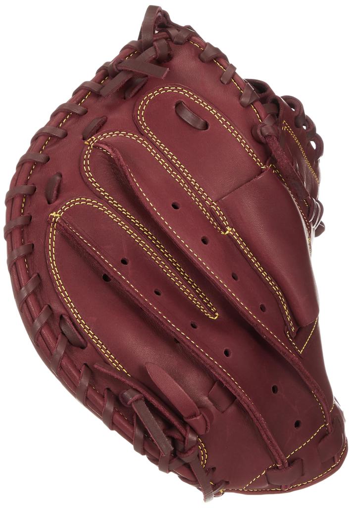 ZETT Soft Steer Baseball Bordeaux Brown BRCB35512 Catcher's Mitt, (4000), Right-Handed Throw,