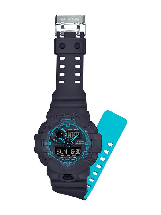Casio Men's Resin 200M Water Resistant Analog Shock Resistant Quartz Watch GA-700SE-1A2