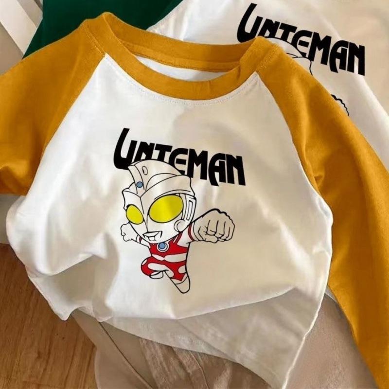 

Детская рубашка с длинными рукавами и принтом Energy Ultraman, топы, футболка, детская футболка для детей старше 3 лет